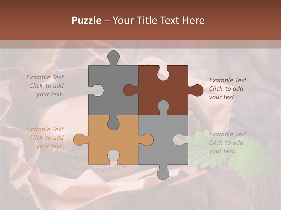 A Table Topped With Cookies And Chocolates On Top Of A Wooden Table PowerPoint Template