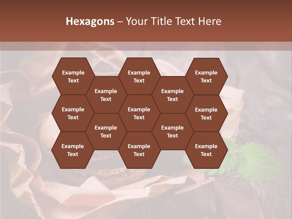 A Table Topped With Cookies And Chocolates On Top Of A Wooden Table PowerPoint Template