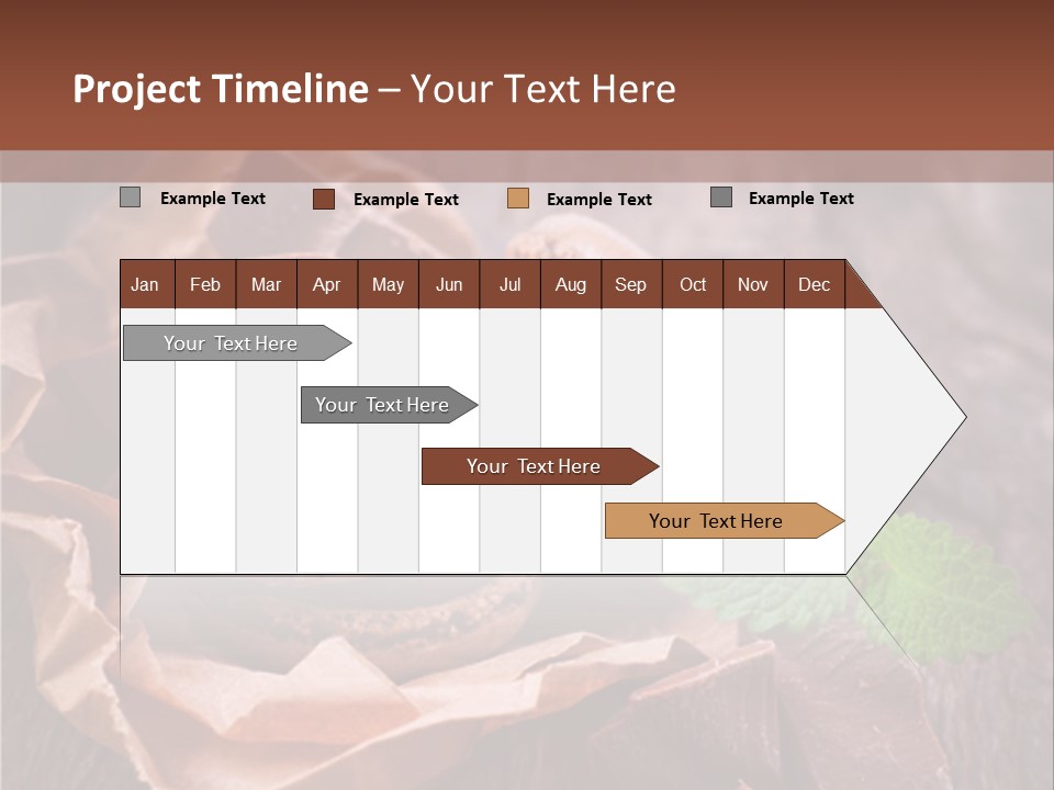 A Table Topped With Cookies And Chocolates On Top Of A Wooden Table PowerPoint Template