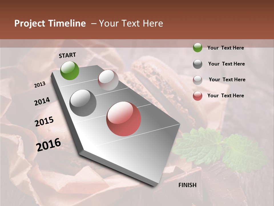 A Table Topped With Cookies And Chocolates On Top Of A Wooden Table PowerPoint Template