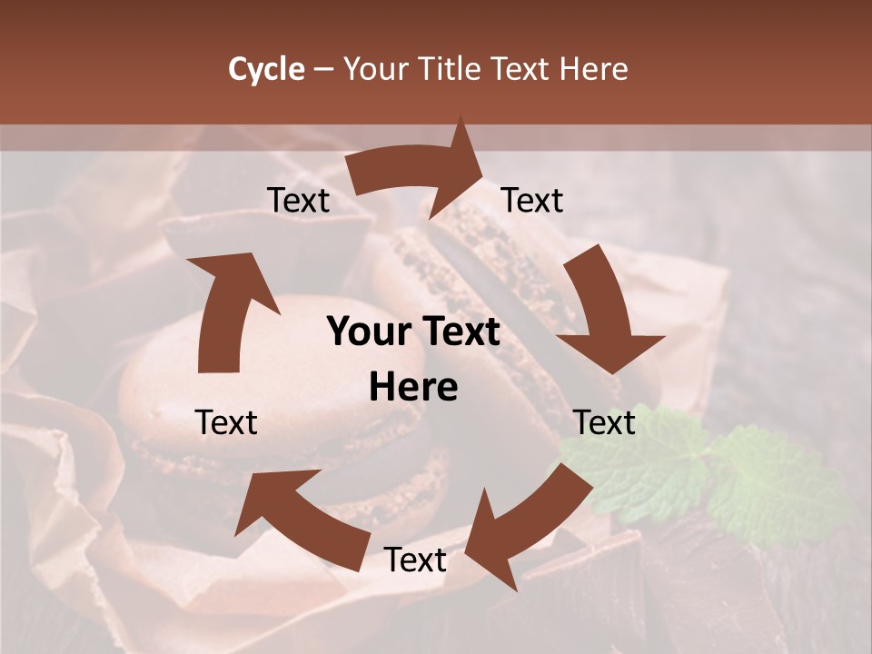 A Table Topped With Cookies And Chocolates On Top Of A Wooden Table PowerPoint Template