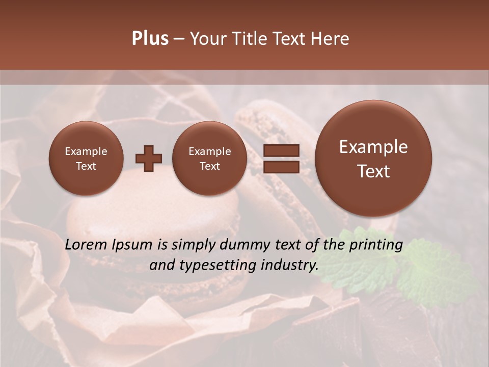 A Table Topped With Cookies And Chocolates On Top Of A Wooden Table PowerPoint Template