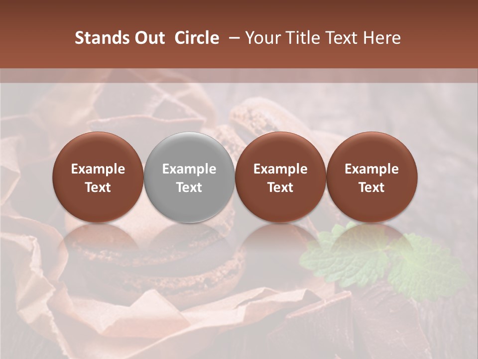A Table Topped With Cookies And Chocolates On Top Of A Wooden Table PowerPoint Template
