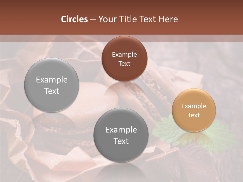 A Table Topped With Cookies And Chocolates On Top Of A Wooden Table PowerPoint Template