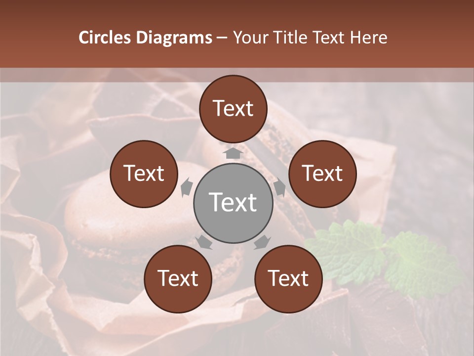 A Table Topped With Cookies And Chocolates On Top Of A Wooden Table PowerPoint Template