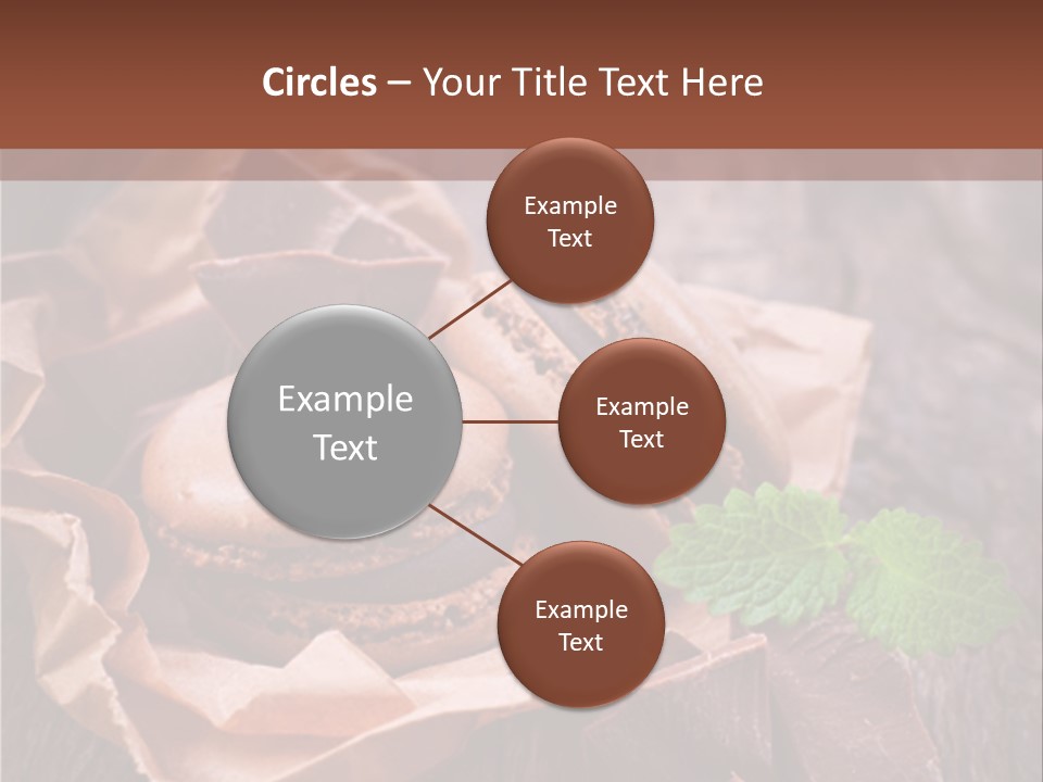 A Table Topped With Cookies And Chocolates On Top Of A Wooden Table PowerPoint Template