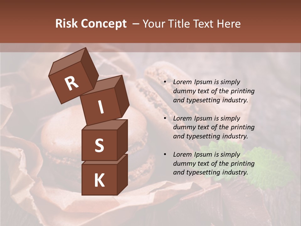 A Table Topped With Cookies And Chocolates On Top Of A Wooden Table PowerPoint Template