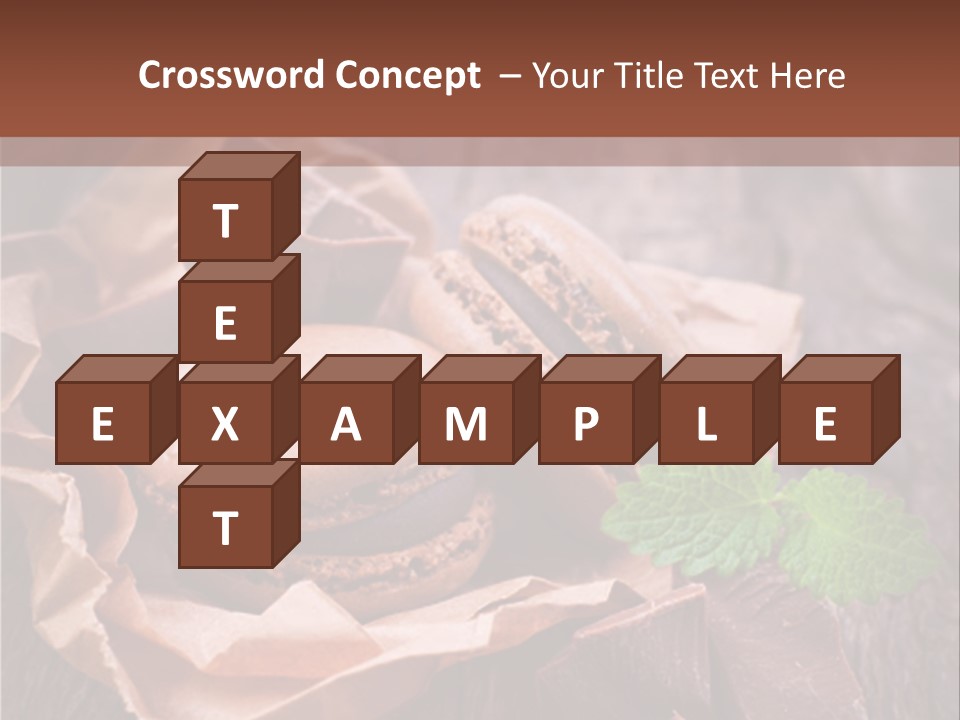 A Table Topped With Cookies And Chocolates On Top Of A Wooden Table PowerPoint Template