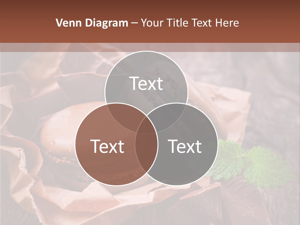 A Table Topped With Cookies And Chocolates On Top Of A Wooden Table PowerPoint Template