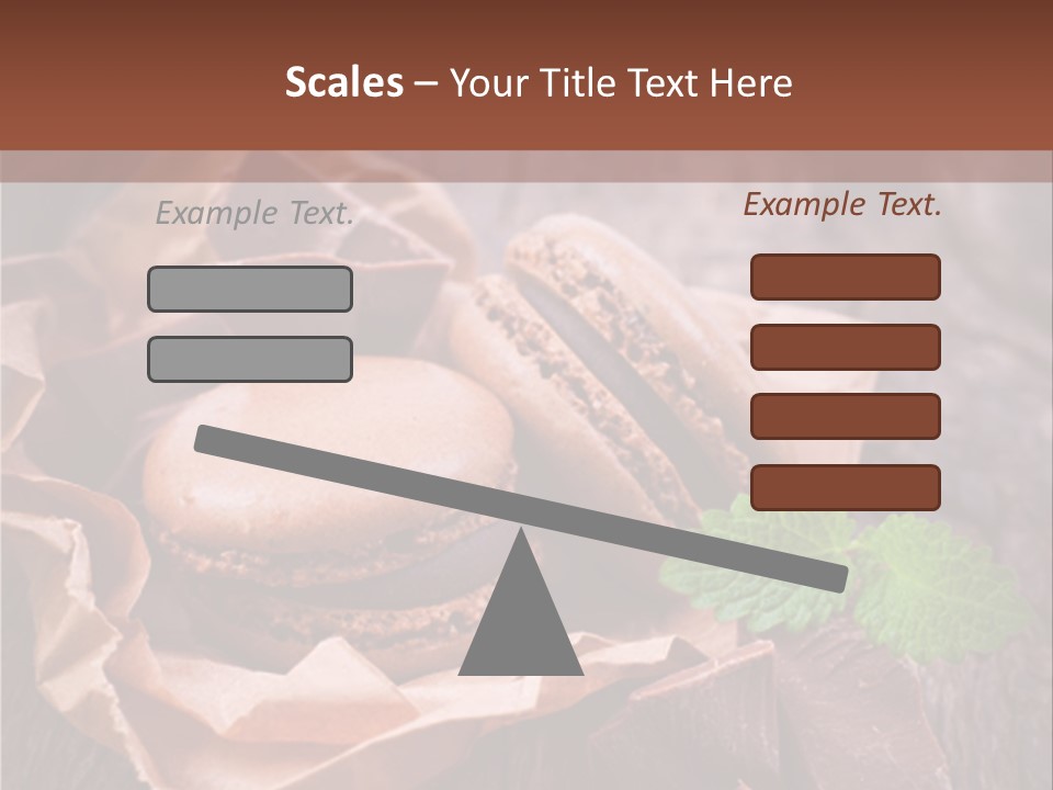 A Table Topped With Cookies And Chocolates On Top Of A Wooden Table PowerPoint Template