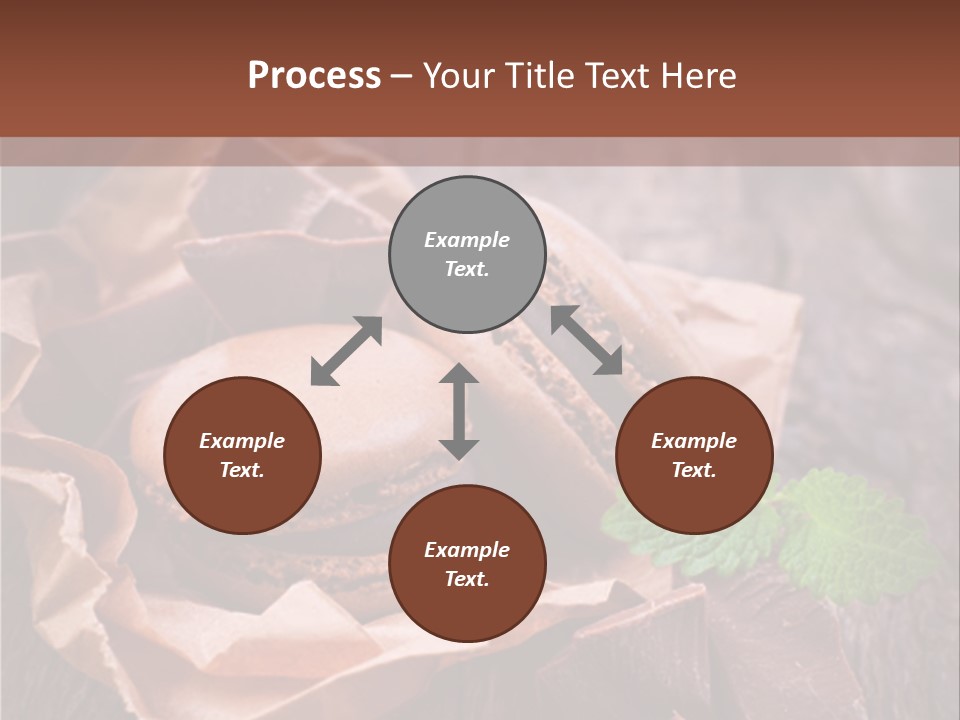 A Table Topped With Cookies And Chocolates On Top Of A Wooden Table PowerPoint Template