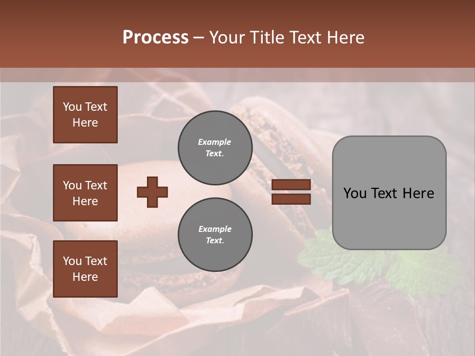 A Table Topped With Cookies And Chocolates On Top Of A Wooden Table PowerPoint Template