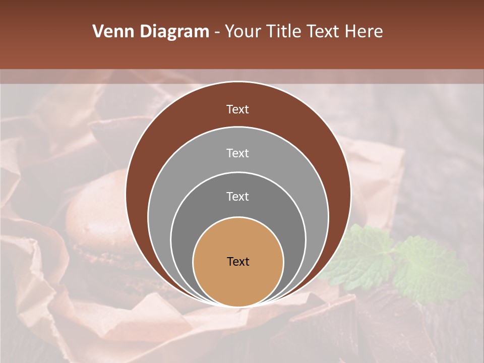 A Table Topped With Cookies And Chocolates On Top Of A Wooden Table PowerPoint Template