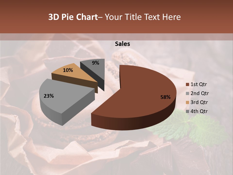 A Table Topped With Cookies And Chocolates On Top Of A Wooden Table PowerPoint Template