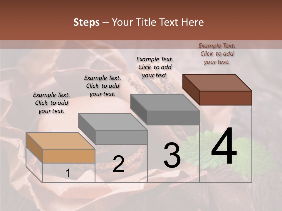 A Table Topped With Cookies And Chocolates On Top Of A Wooden Table PowerPoint Template