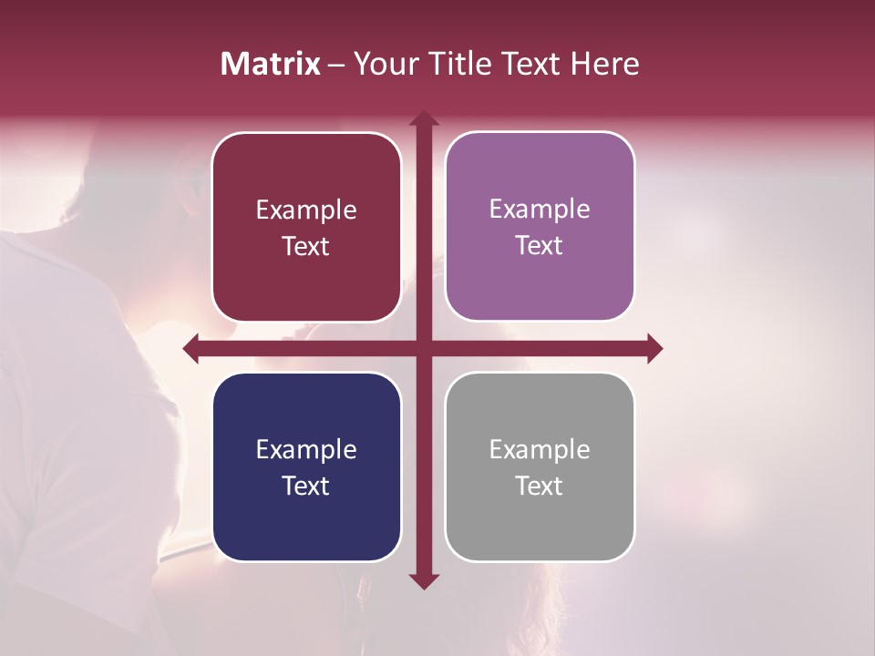 A Man And A Woman Kissing In Front Of A Bright Background PowerPoint Template