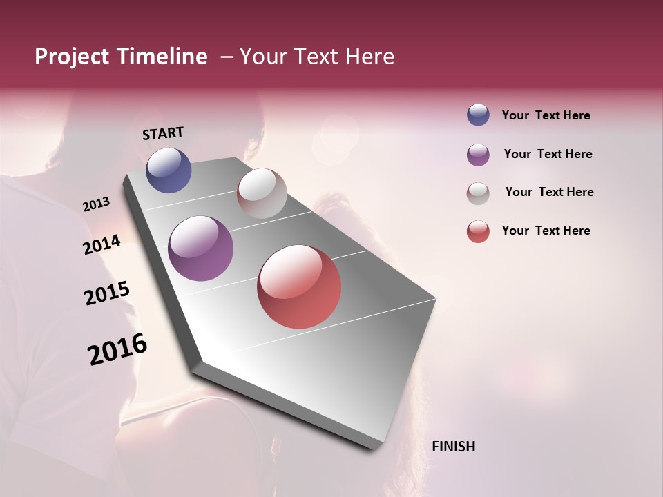 A Man And A Woman Kissing In Front Of A Bright Background PowerPoint Template