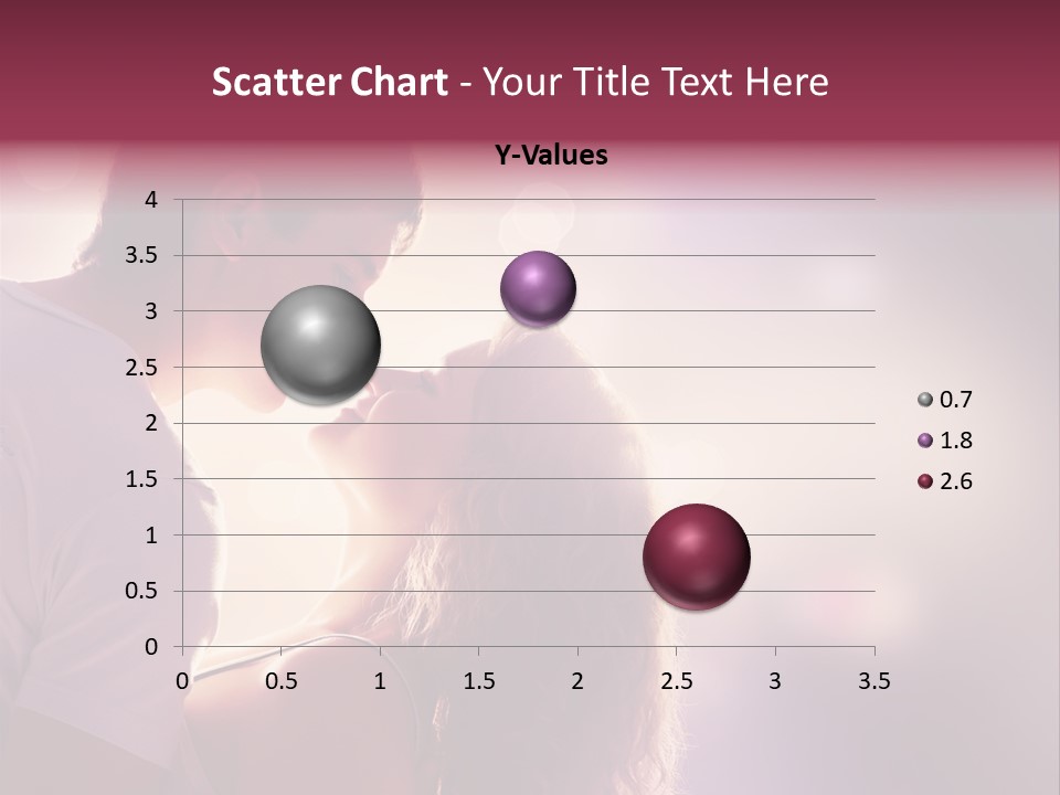A Man And A Woman Kissing In Front Of A Bright Background PowerPoint Template