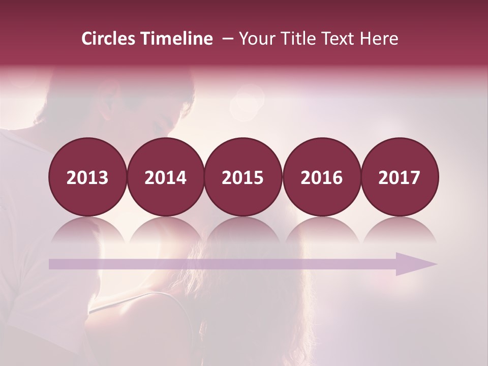 A Man And A Woman Kissing In Front Of A Bright Background PowerPoint Template