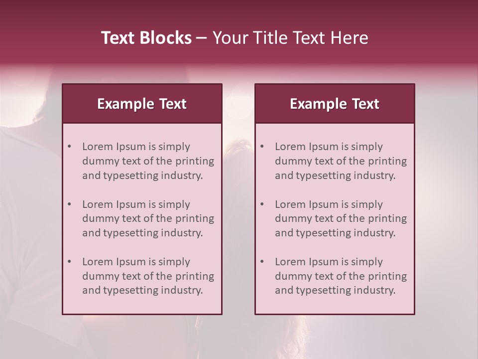 A Man And A Woman Kissing In Front Of A Bright Background PowerPoint Template
