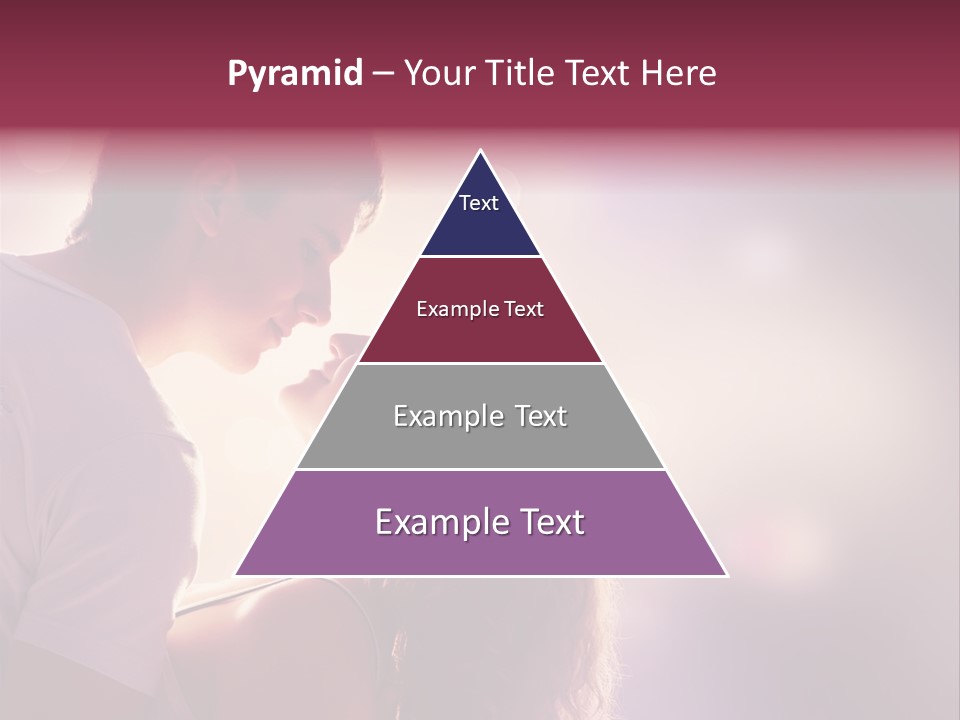 A Man And A Woman Kissing In Front Of A Bright Background PowerPoint Template