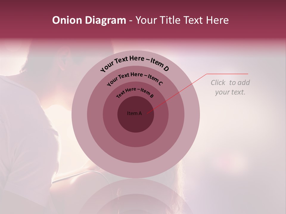 A Man And A Woman Kissing In Front Of A Bright Background PowerPoint Template