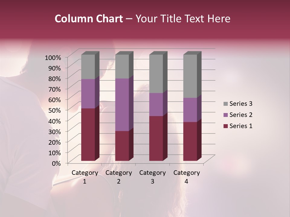 A Man And A Woman Kissing In Front Of A Bright Background PowerPoint Template