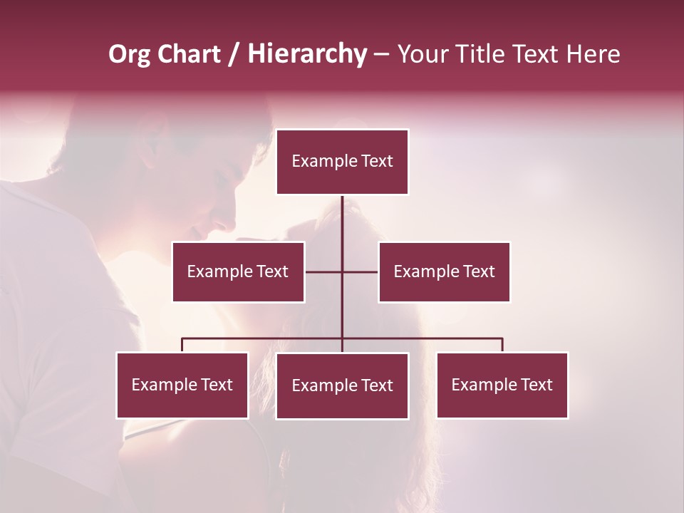 A Man And A Woman Kissing In Front Of A Bright Background PowerPoint Template