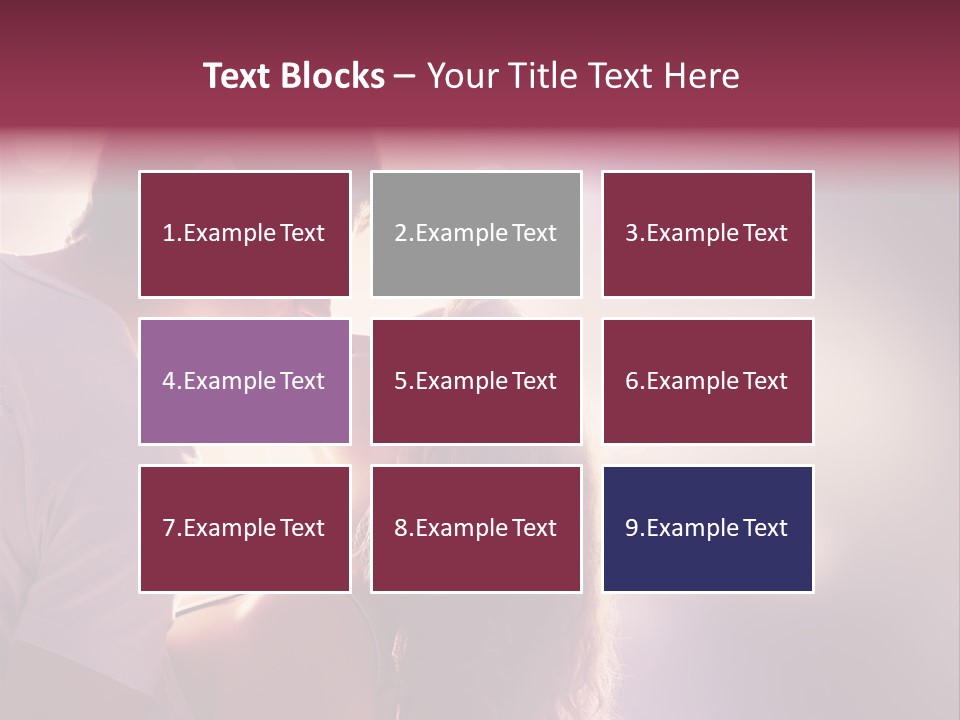 A Man And A Woman Kissing In Front Of A Bright Background PowerPoint Template