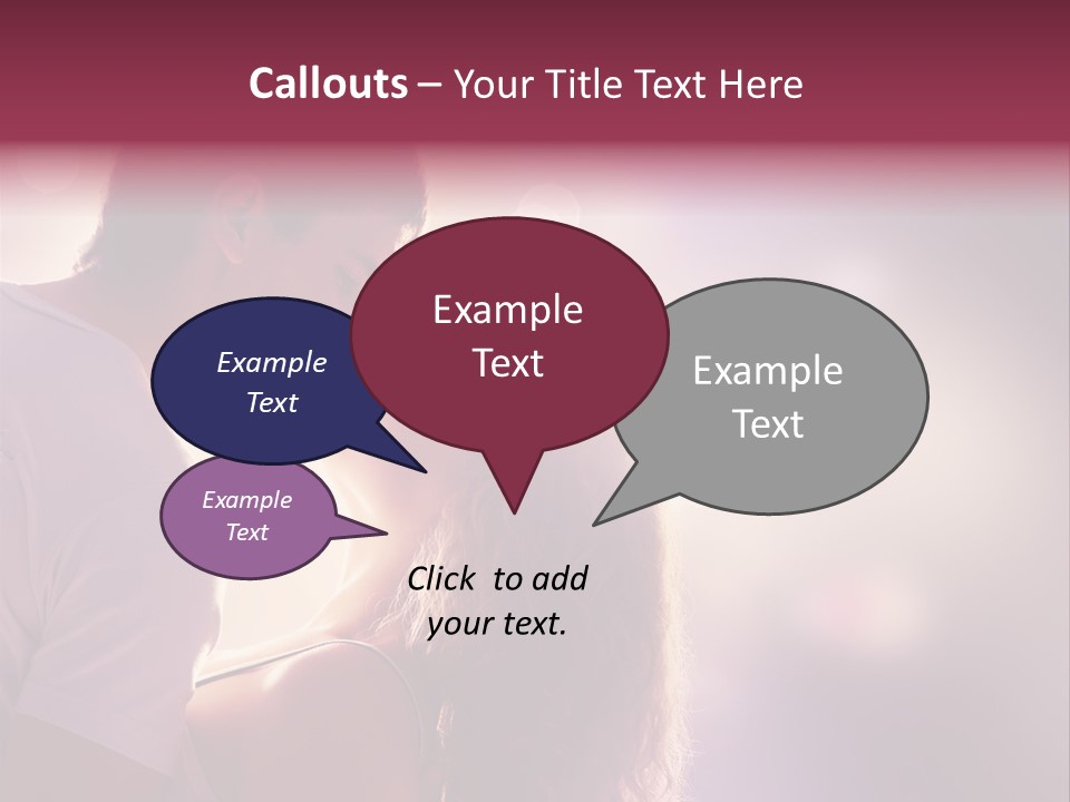 A Man And A Woman Kissing In Front Of A Bright Background PowerPoint Template
