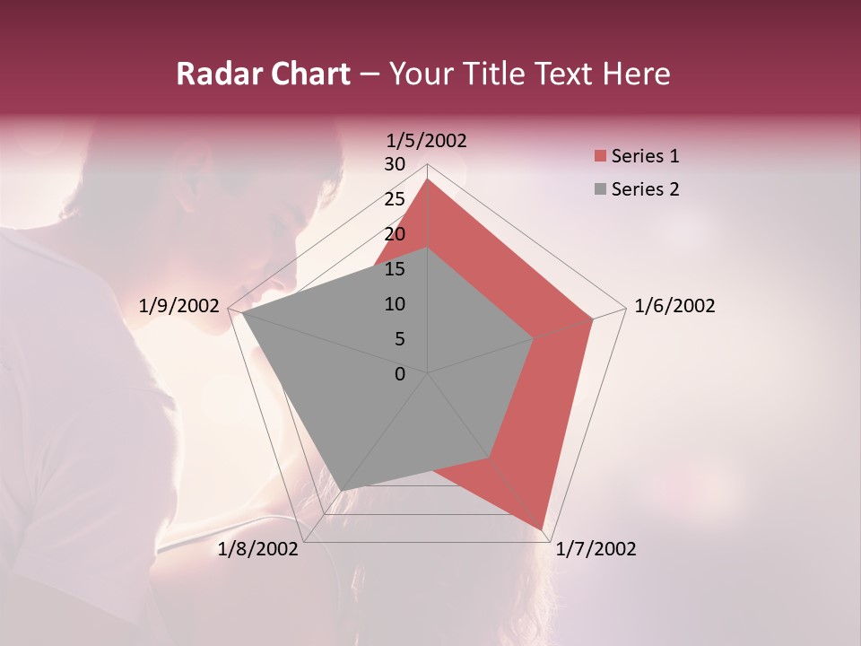 A Man And A Woman Kissing In Front Of A Bright Background PowerPoint Template