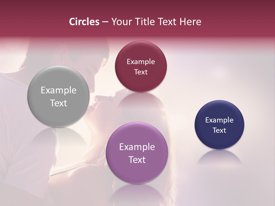 A Man And A Woman Kissing In Front Of A Bright Background PowerPoint Template