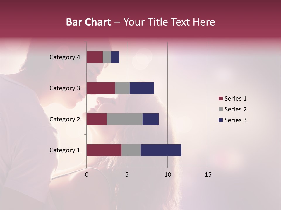 A Man And A Woman Kissing In Front Of A Bright Background PowerPoint Template