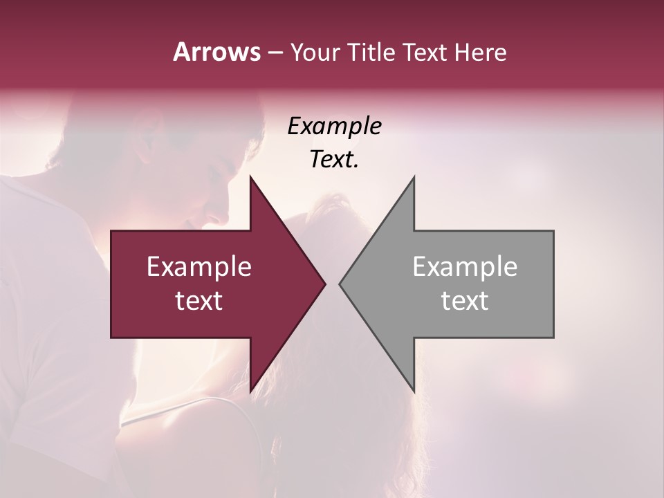 A Man And A Woman Kissing In Front Of A Bright Background PowerPoint Template