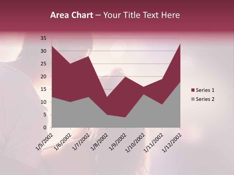 A Man And A Woman Kissing In Front Of A Bright Background PowerPoint Template