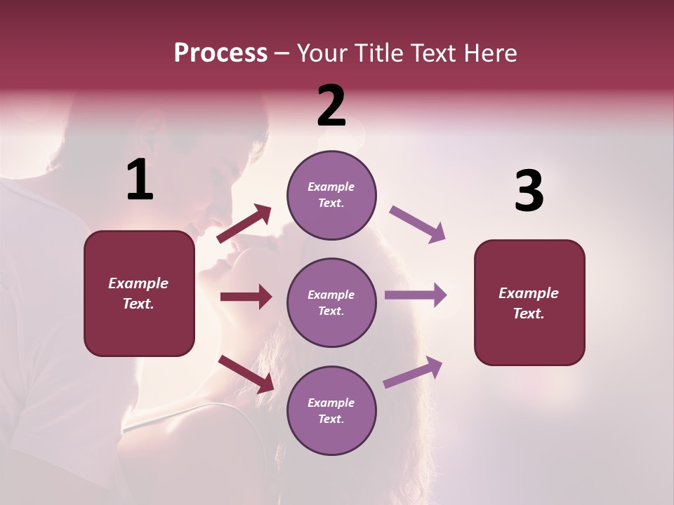 A Man And A Woman Kissing In Front Of A Bright Background PowerPoint Template