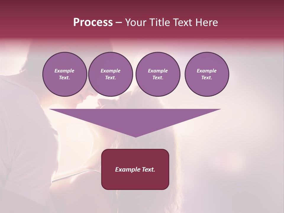 A Man And A Woman Kissing In Front Of A Bright Background PowerPoint Template