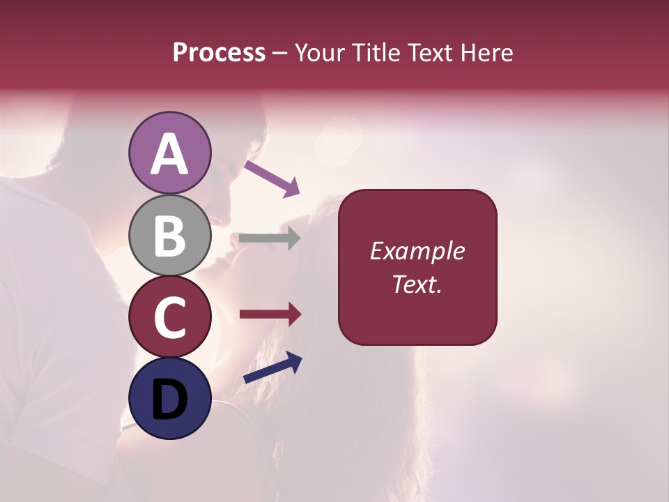A Man And A Woman Kissing In Front Of A Bright Background PowerPoint Template