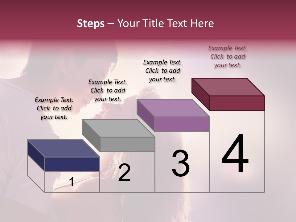 A Man And A Woman Kissing In Front Of A Bright Background PowerPoint Template