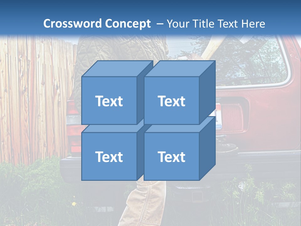 A Man Holding A Baseball Bat Sitting On The Back Of A Truck PowerPoint Template