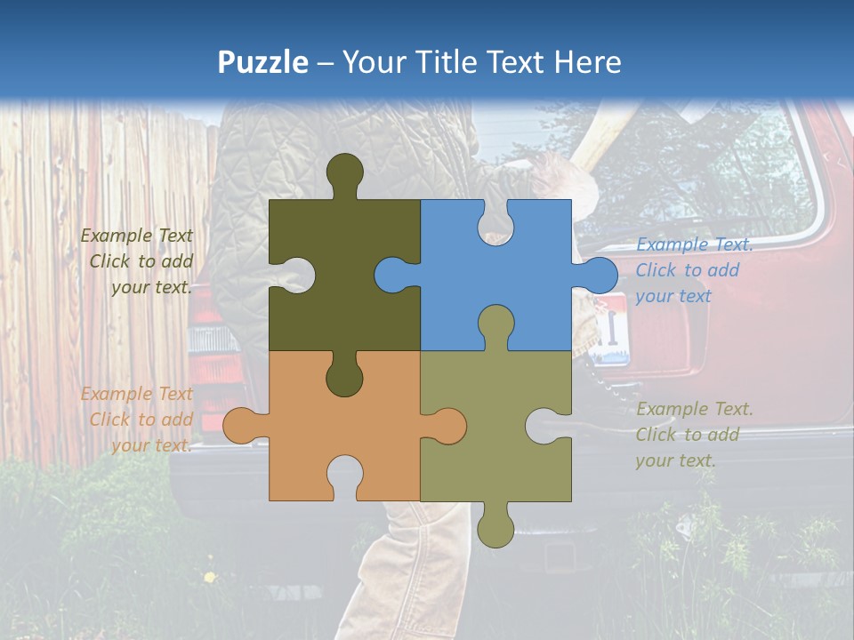 A Man Holding A Baseball Bat Sitting On The Back Of A Truck PowerPoint Template