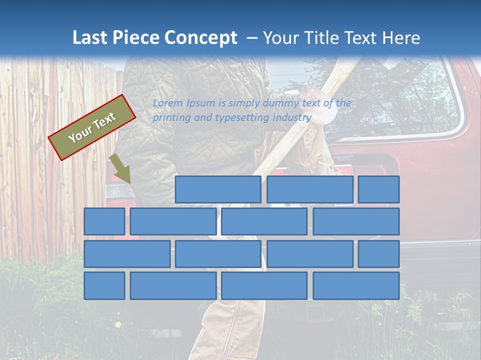 A Man Holding A Baseball Bat Sitting On The Back Of A Truck PowerPoint Template