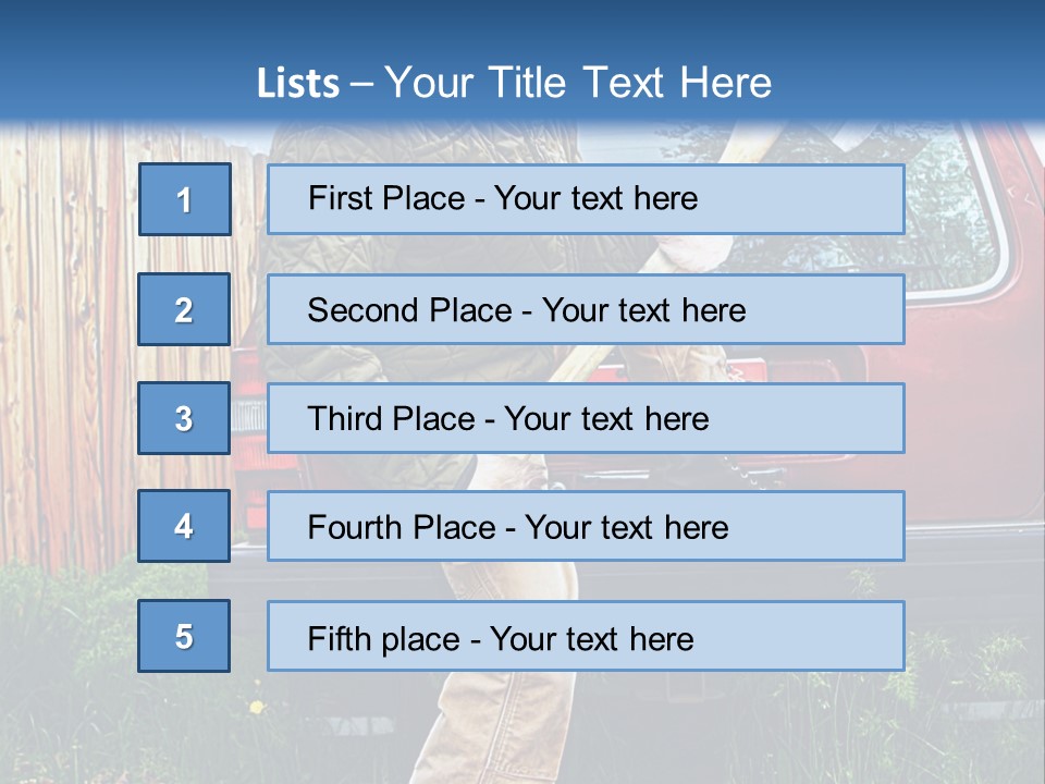A Man Holding A Baseball Bat Sitting On The Back Of A Truck PowerPoint Template