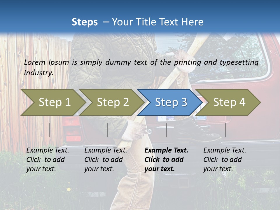 A Man Holding A Baseball Bat Sitting On The Back Of A Truck PowerPoint Template