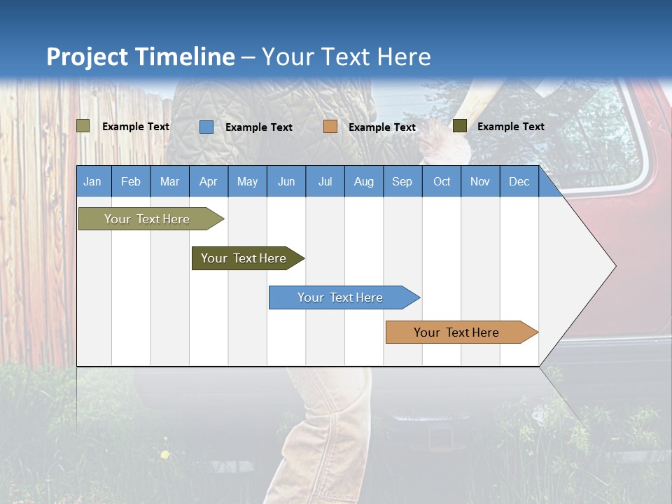 A Man Holding A Baseball Bat Sitting On The Back Of A Truck PowerPoint Template