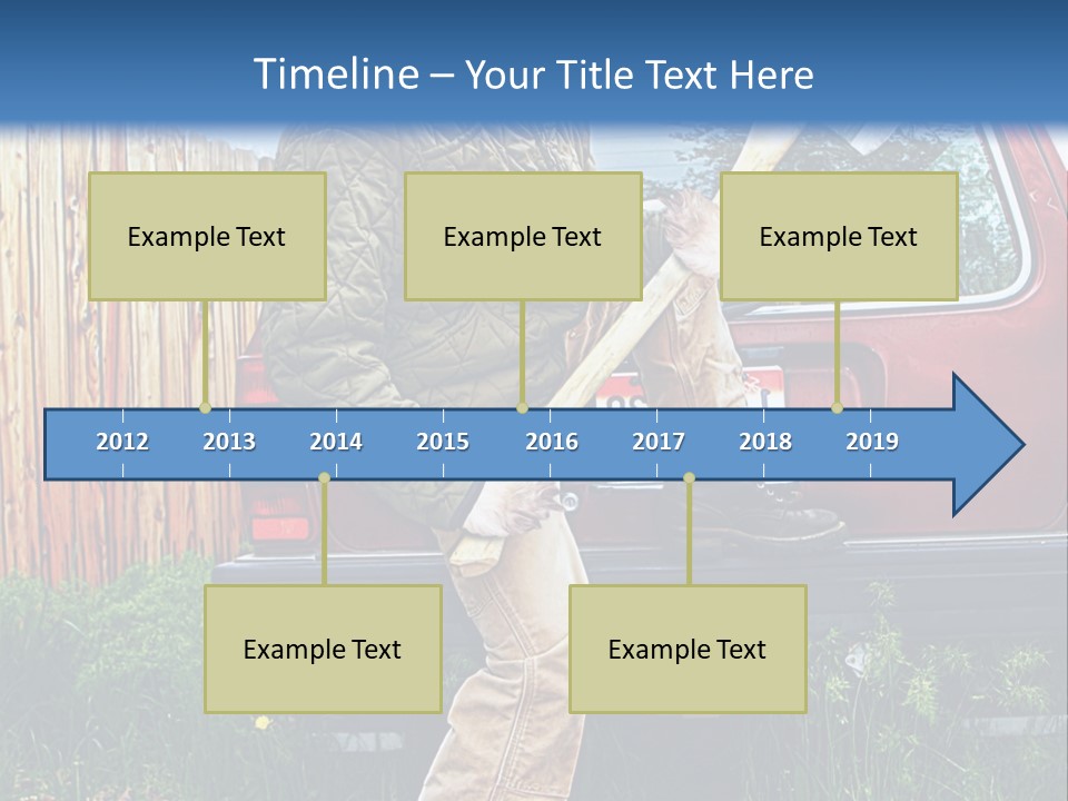 A Man Holding A Baseball Bat Sitting On The Back Of A Truck PowerPoint Template