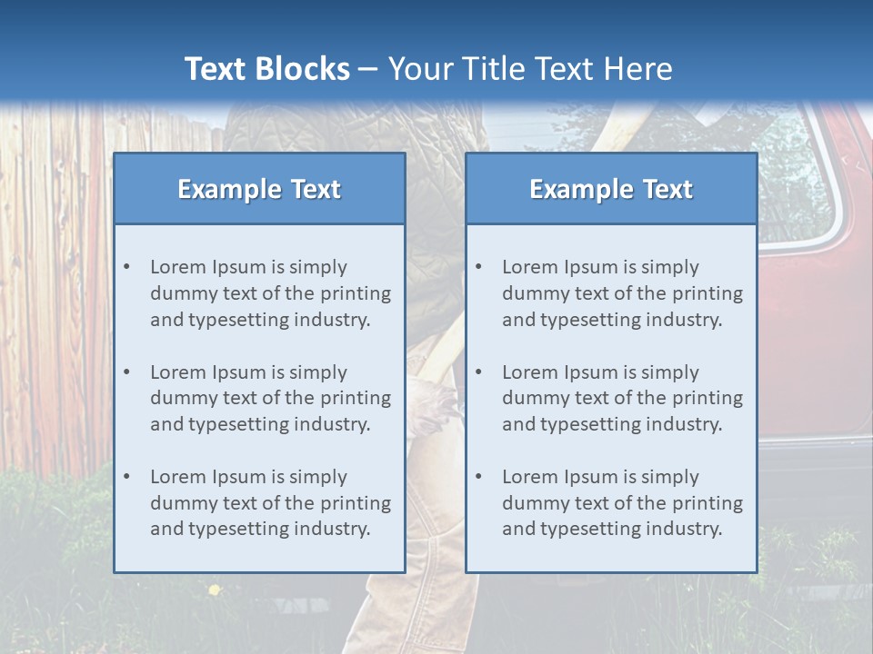 A Man Holding A Baseball Bat Sitting On The Back Of A Truck PowerPoint Template