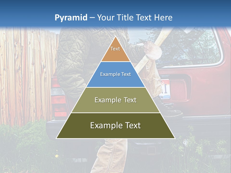 A Man Holding A Baseball Bat Sitting On The Back Of A Truck PowerPoint Template