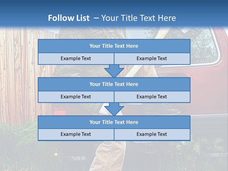 A Man Holding A Baseball Bat Sitting On The Back Of A Truck PowerPoint Template