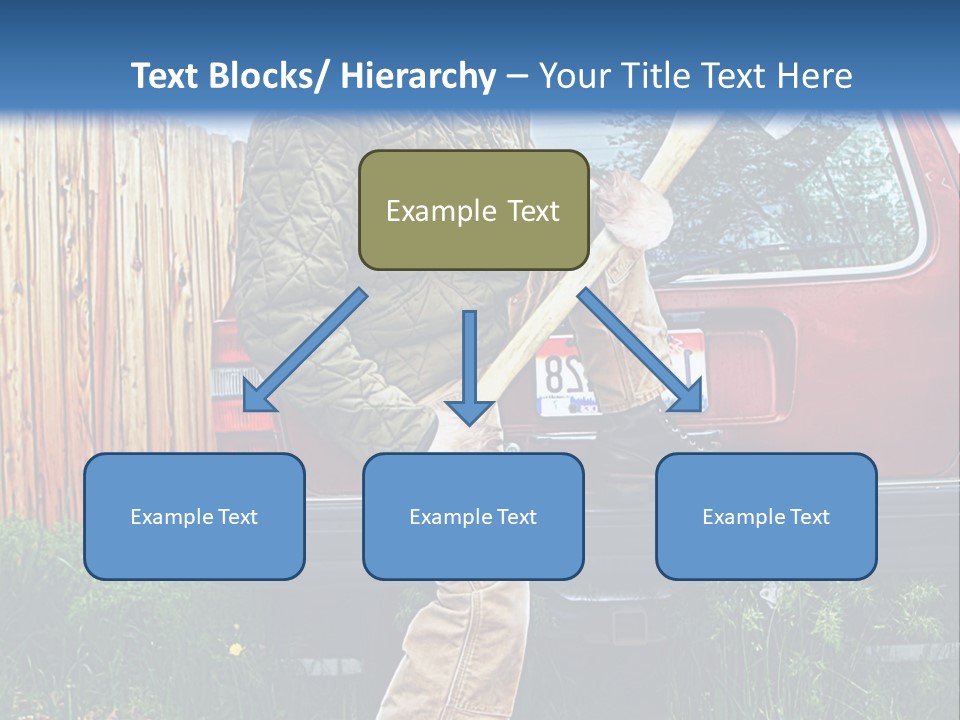 A Man Holding A Baseball Bat Sitting On The Back Of A Truck PowerPoint Template